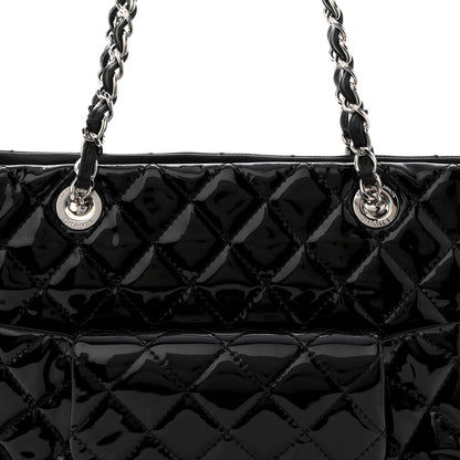 Chanel Patent Quilted Large Coco Shine Shopping Tote Black 8 of 11