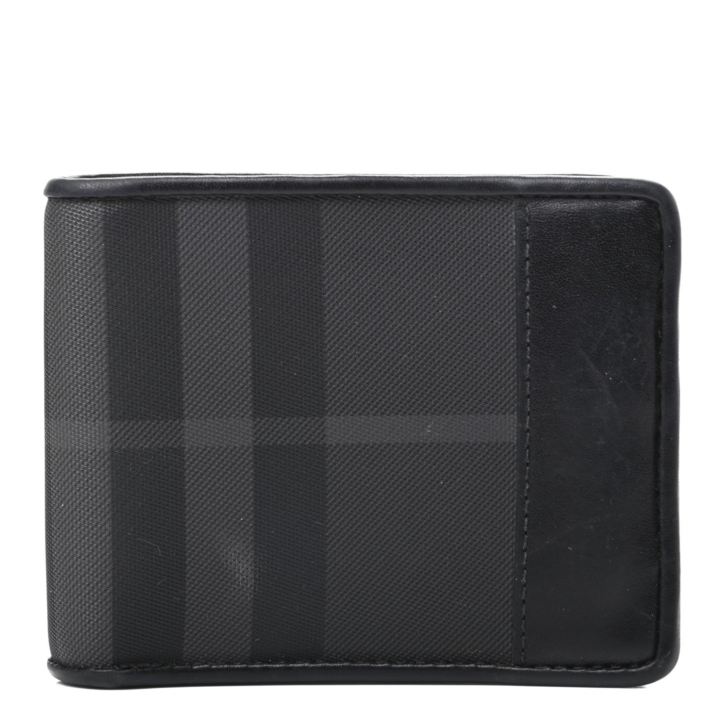 Burberry Smoked Check Bi-Fold Wallet Black 1 of 7