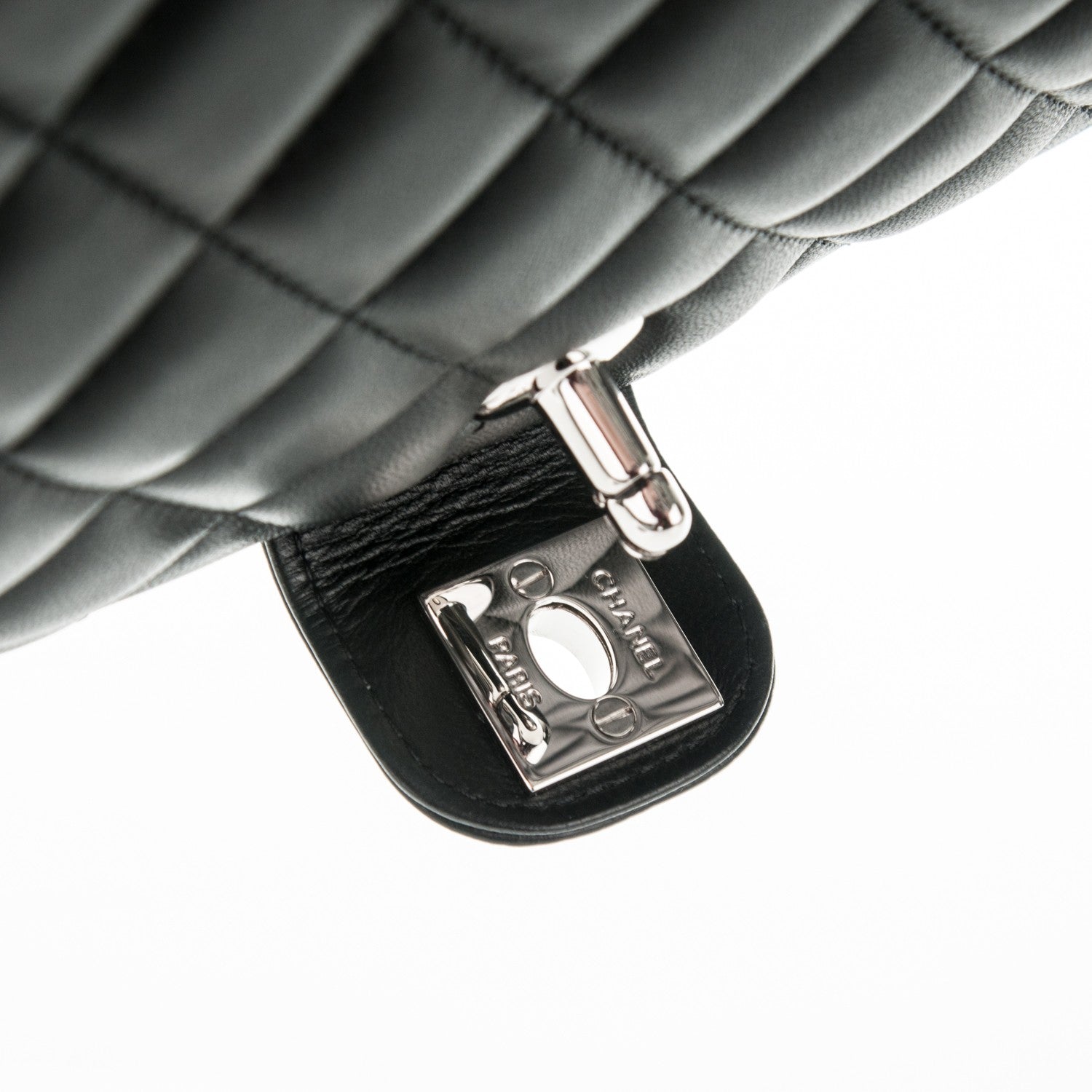 Chanel Lambskin Quilted Framed Clutch Black 8 of 8