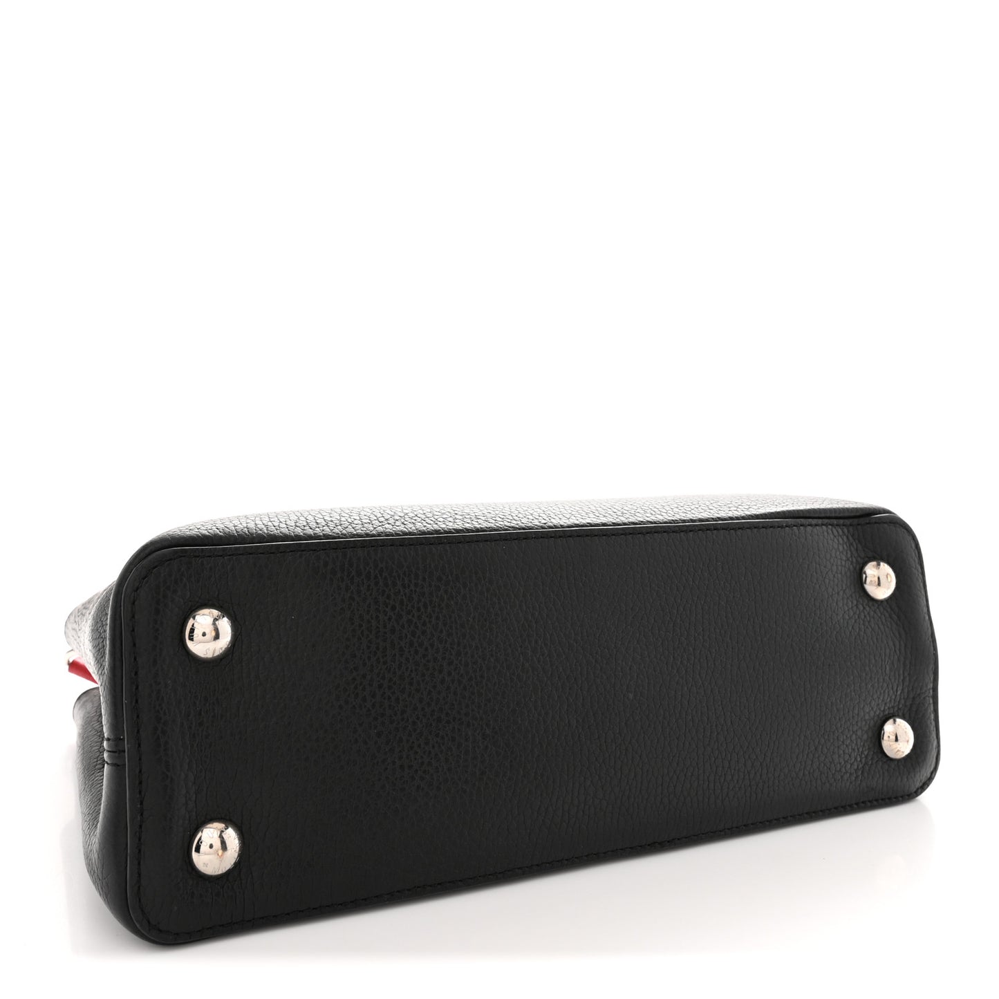 Taurillon Capucines MM Black Beige Red