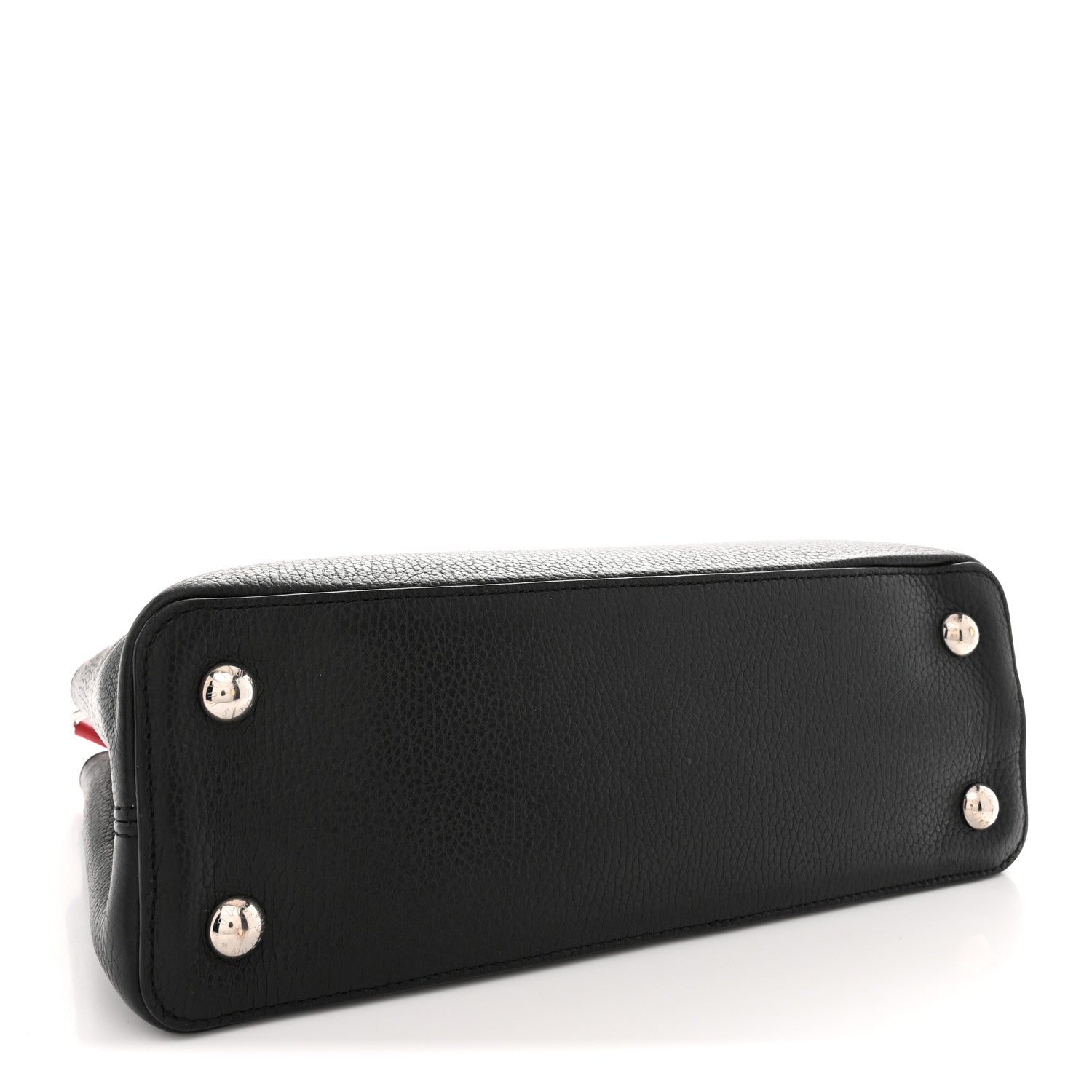 Louis Vuitton Taurillon Capucines MM Black Beige Red 4 of 12