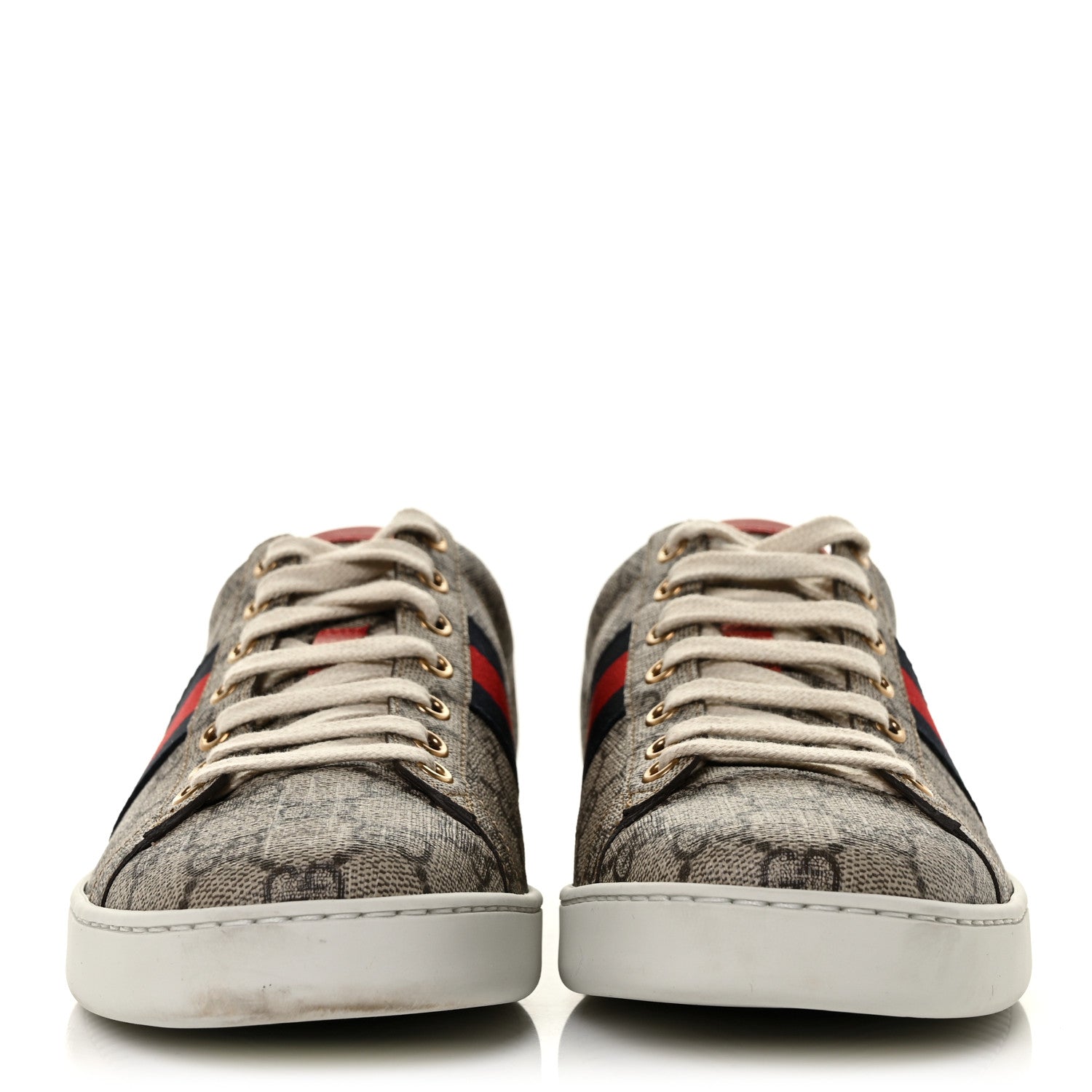 Gucci GG Supreme Monogram Womens Ace Low-Top Sneaker 40 Beige 2 of 10
