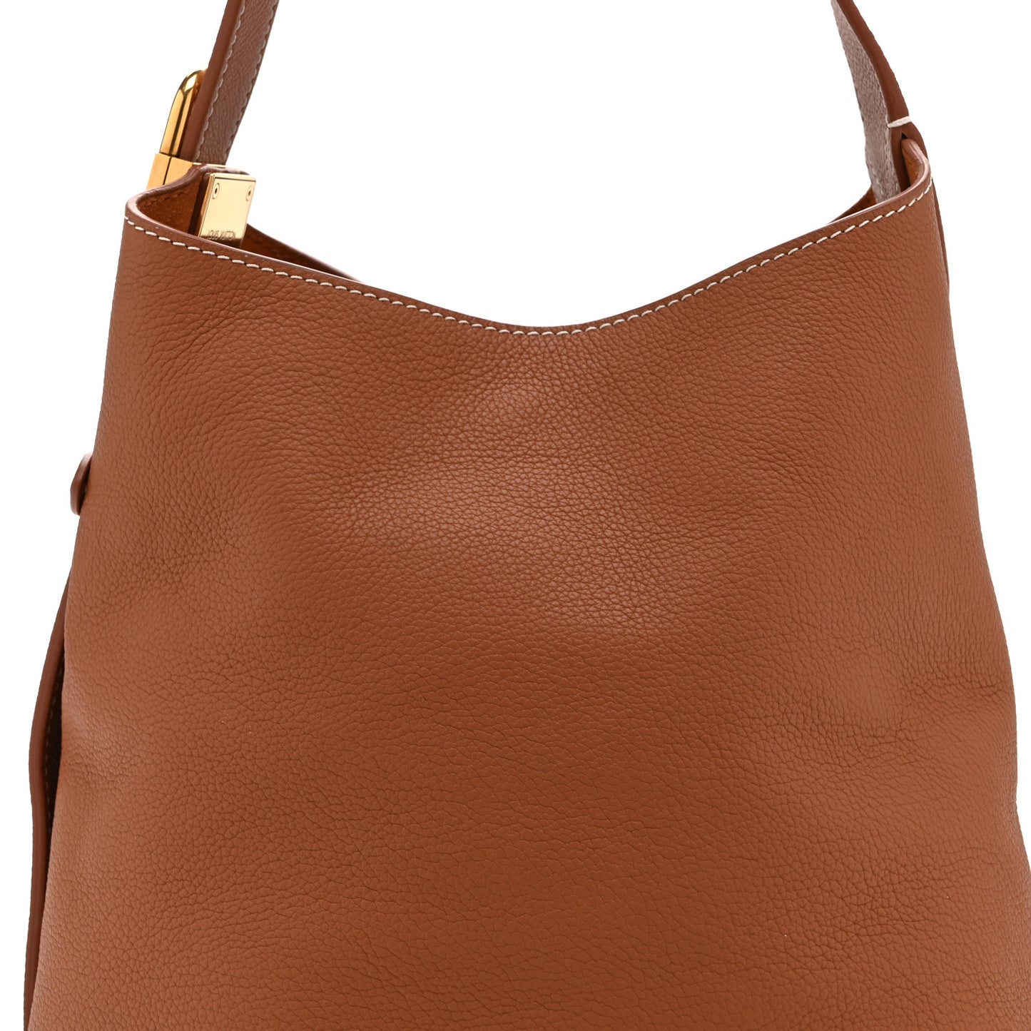 Grained Calfskin Low Key Hobo PM Cognac