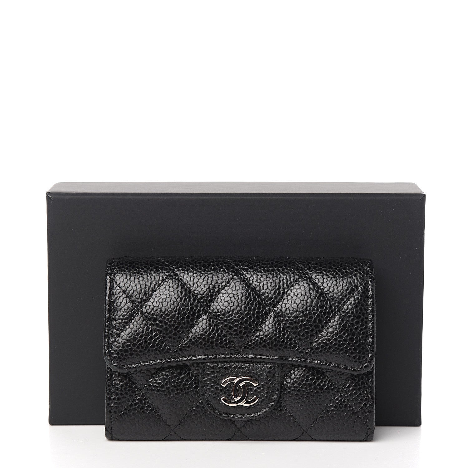 Chanel Caviar Quilted Flap Card Holder Black 8 of 8
