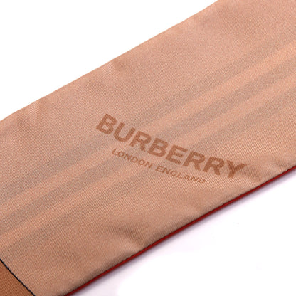 Burberry Silk Icon Stripe Skinny Scarf Archive Beige 2 of 4