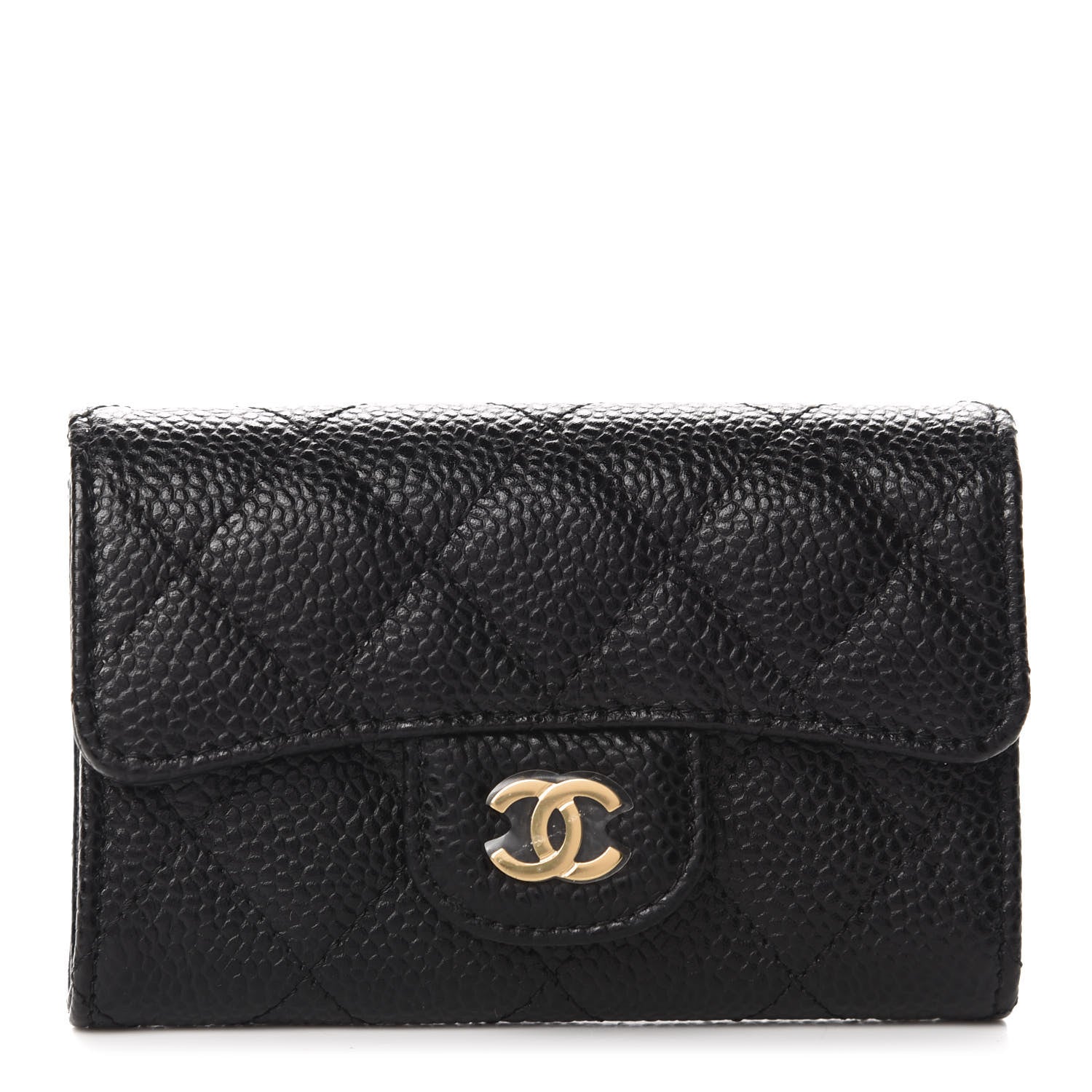Chanel Caviar Quilted Flap Card Holder Black 1 of 9