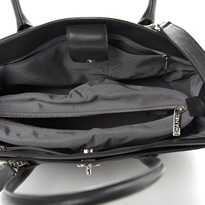 Chanel Calfskin Cerf Executive Shopper Tote Dark Grey 5 of 10