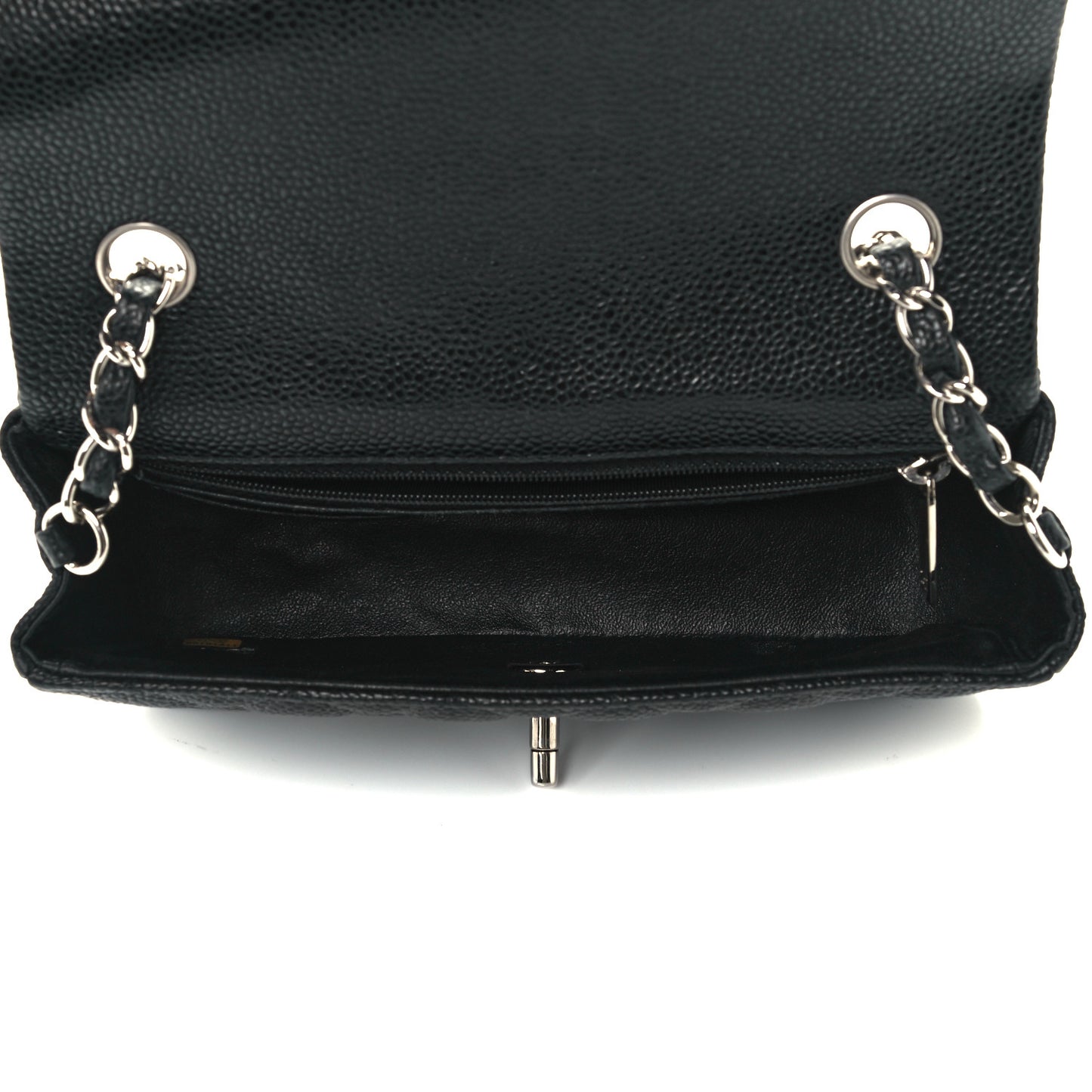 Caviar Quilted Mini Rectangular Flap Black