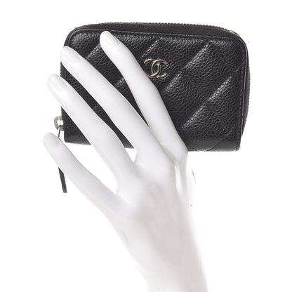 Chanel Caviar Quilted Zip Coin Purse Black 2 of 7