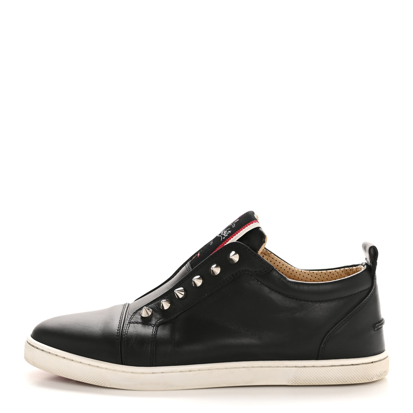 Calfskin Fique A Vontade Flat Sneakers 38.5 Black