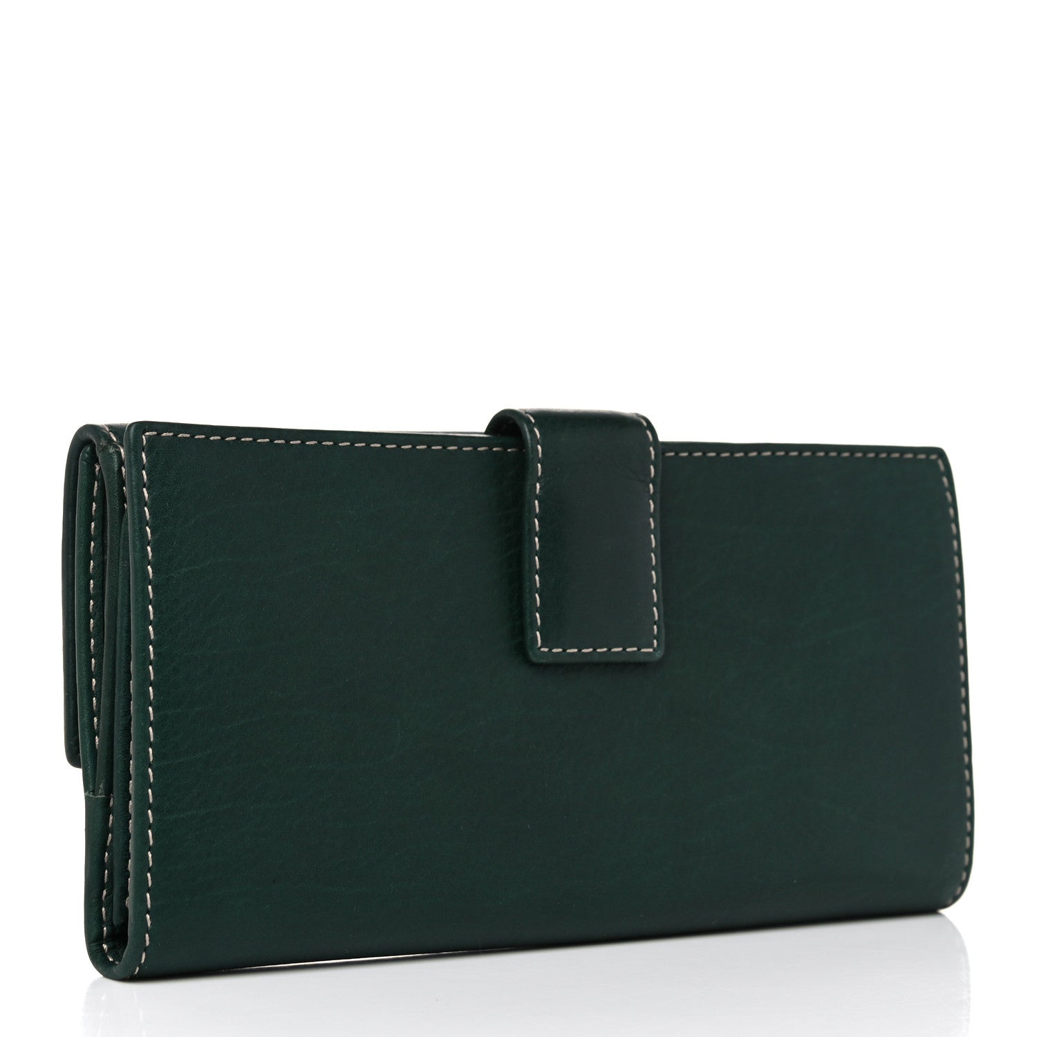 Gucci Calfskin Crest Continental Flap Wallet Green 3 of 14