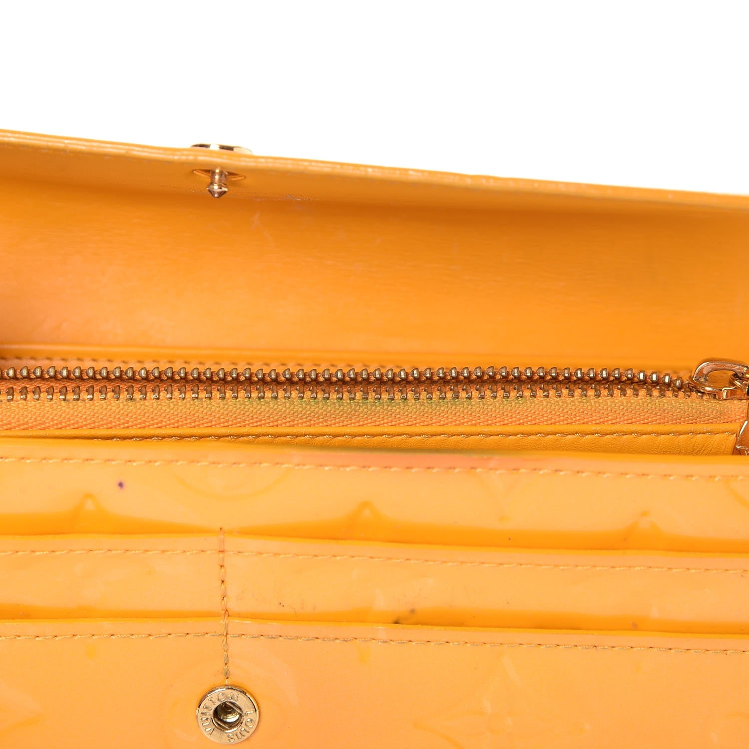 Louis Vuitton Vernis Sarah Wallet Jaune Passion 8 of 12