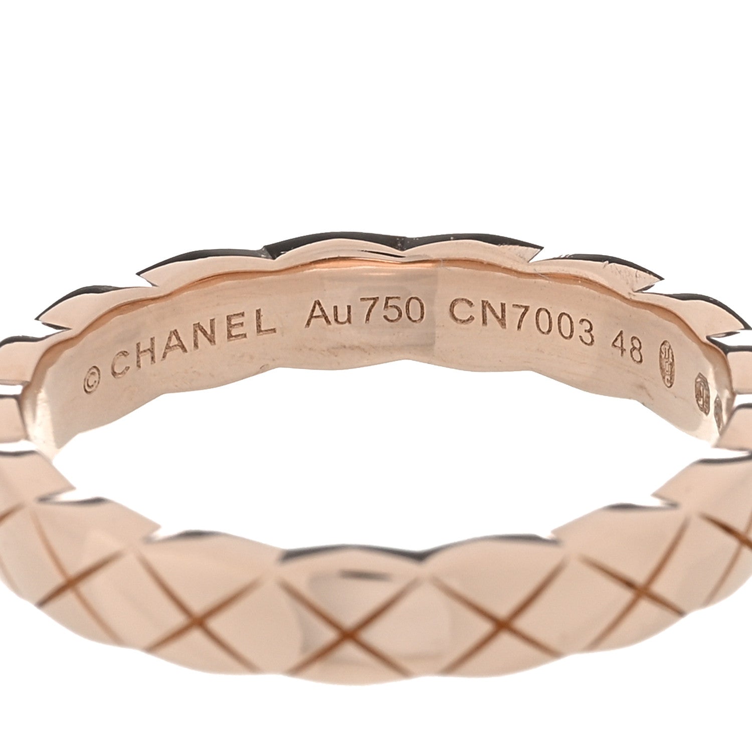 Chanel 18K Beige Gold Mini Coco Crush Ring 48 4.5 4 of 5