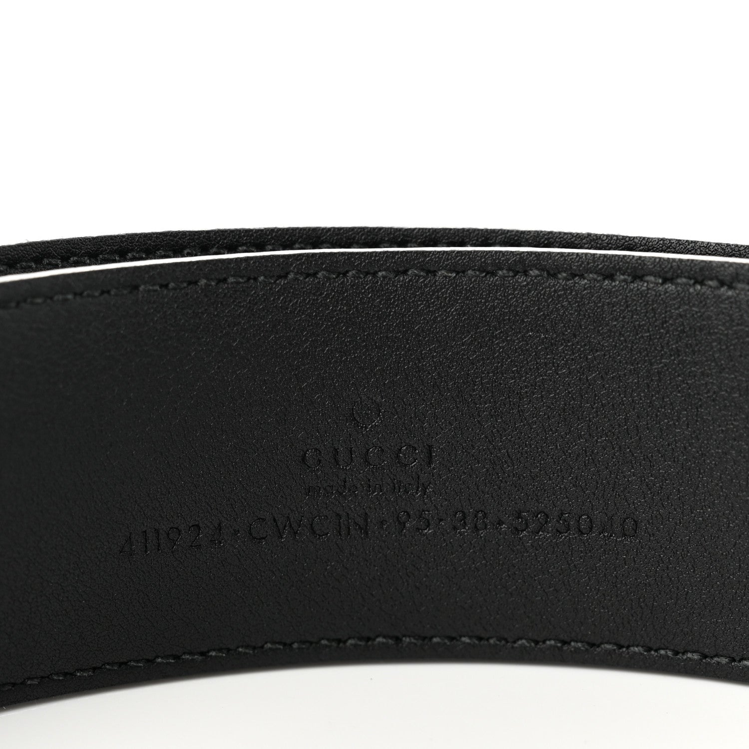 Gucci Guccissima Signature Interlocking G 40mm Belt 95 38 Black 3 of 5