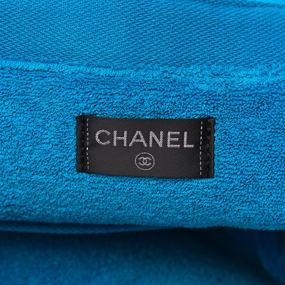 Chanel Terry Cotton CC Beach Tote Towel Set Blue 8 of 12