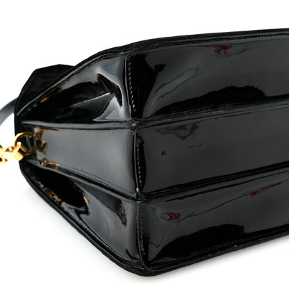 Miu Miu Velluto Vernice Madras Top Handle Bag Black 10 of 11
