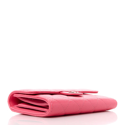 Chanel Caviar Quilted Medium Flap Wallet Pink 4 of 13