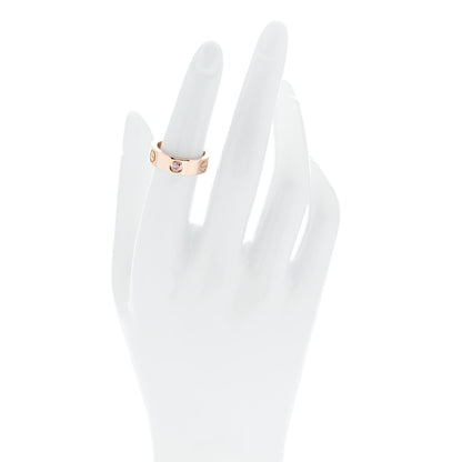 Cartier 18K Pink Gold Pink Sapphire 5.5mm LOVE Ring 51 5.75 2 of 5