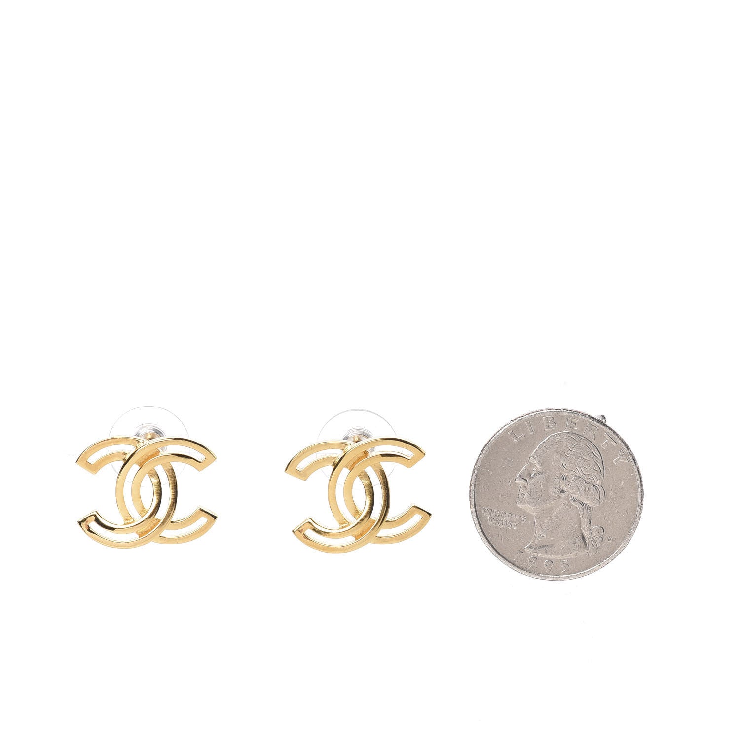 Chanel Metal Obazine CC Earrings Gold 2 of 5