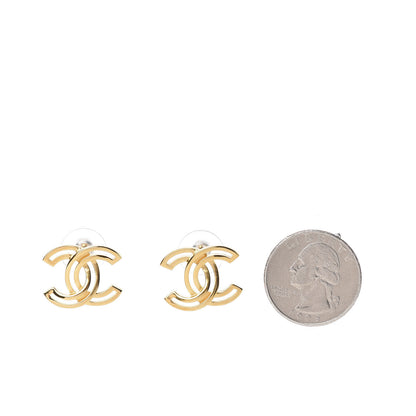 Chanel Metal Obazine CC Earrings Gold 2 of 5