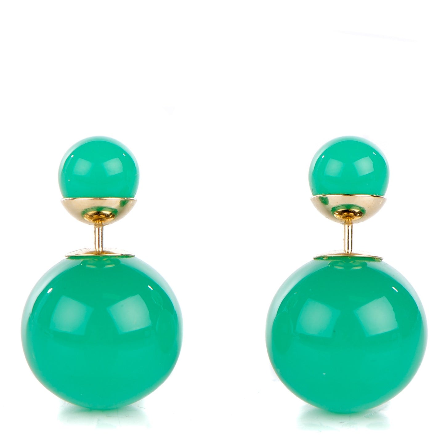 Mise En Dior Tribal Earrings Jade Green