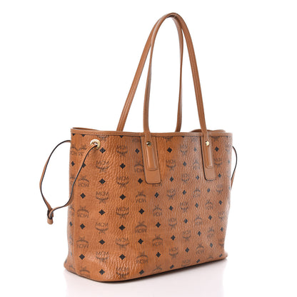 MCM Visetos Medium Liz Reversible Shopper Tote Cognac 6 of 16