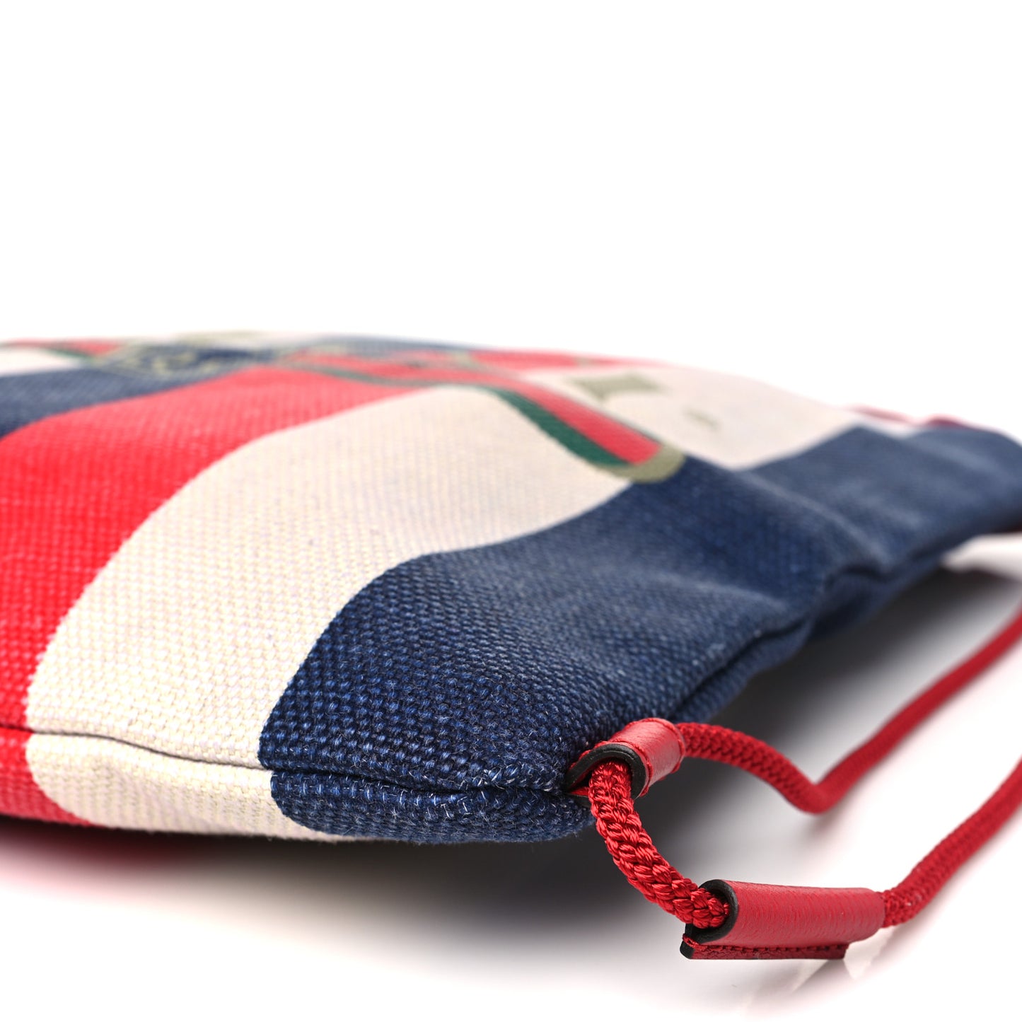 Canvas Logo Sylvie Stripe Drawstring Backpack Red