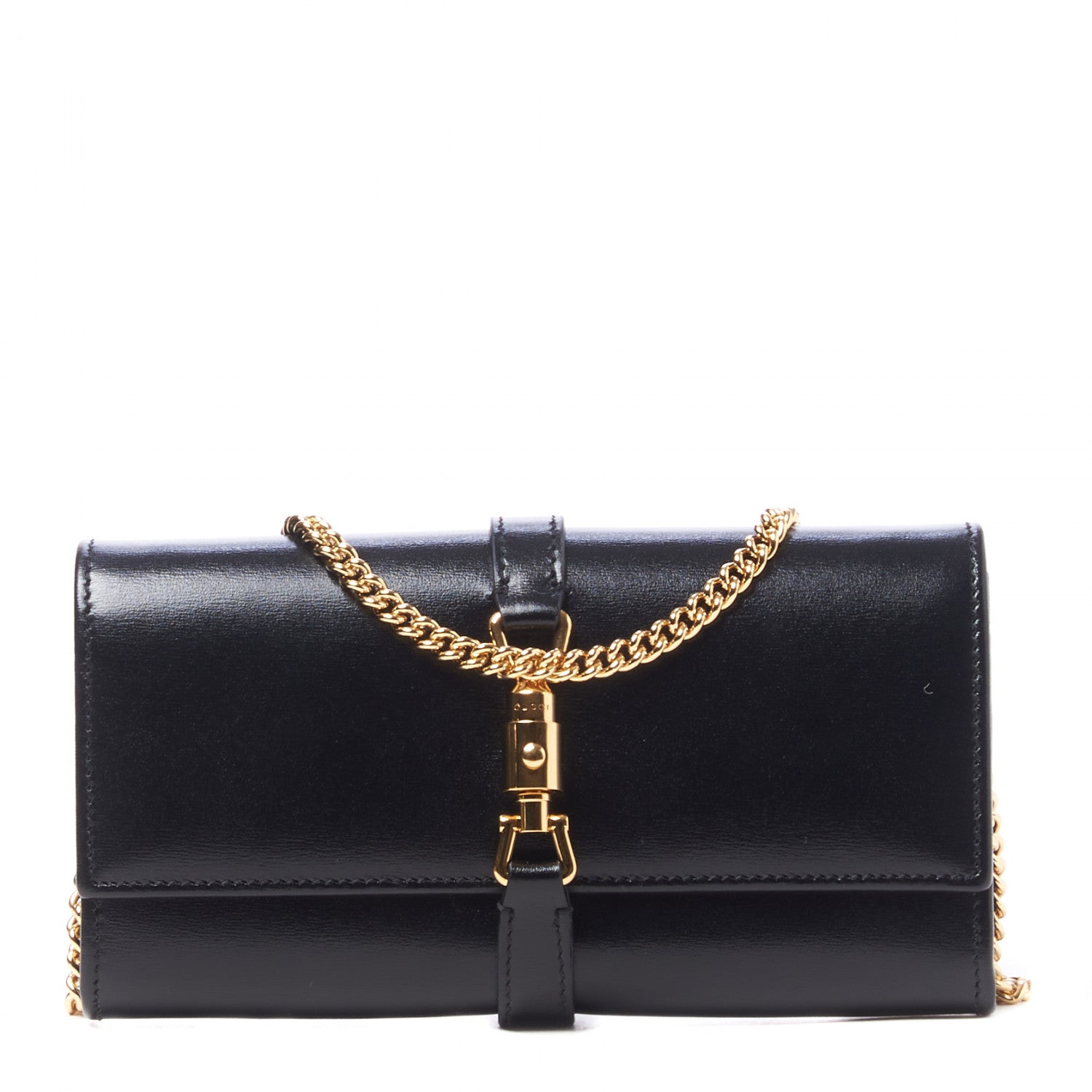 Gucci Calfskin Jackie 1961 Chain Wallet Black 1 of 7