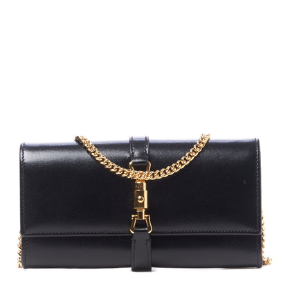 Gucci Calfskin Jackie 1961 Chain Wallet Black 1 of 7