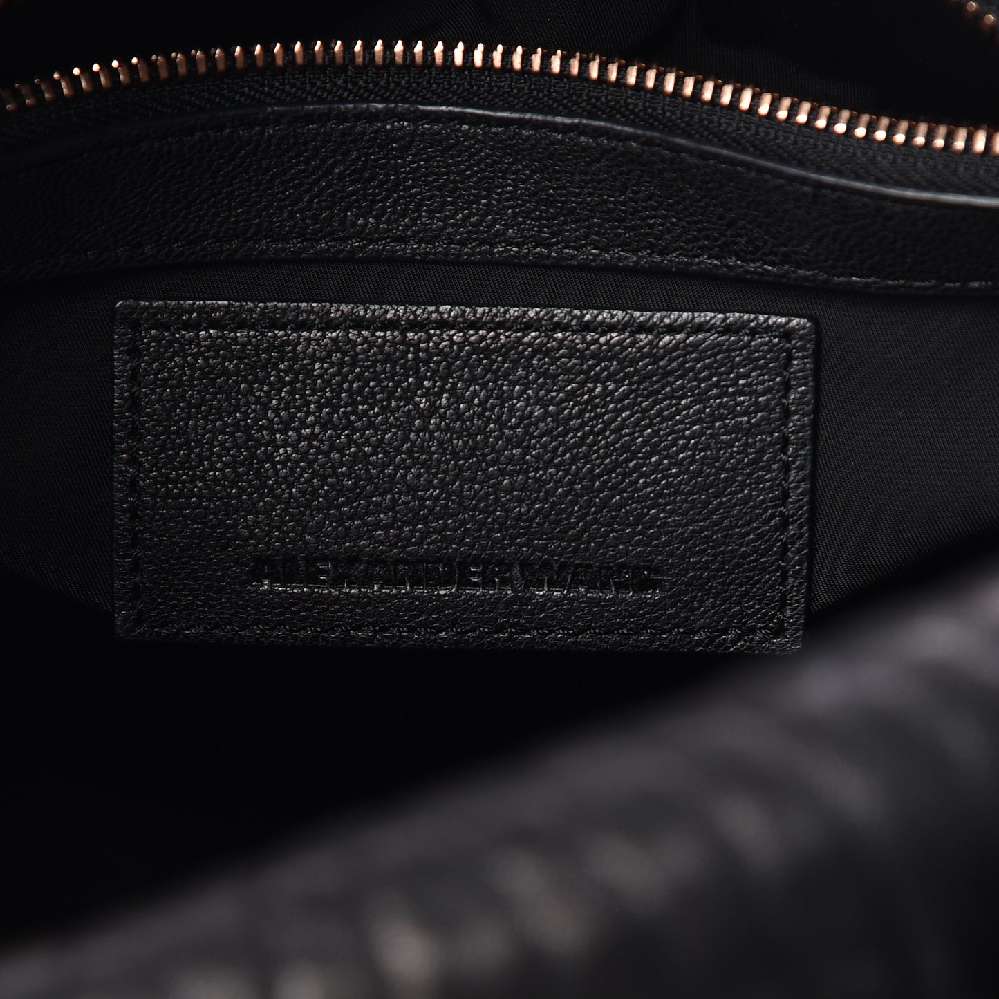 Pebbled Lambskin Rocco Black Rose Gold Hardware