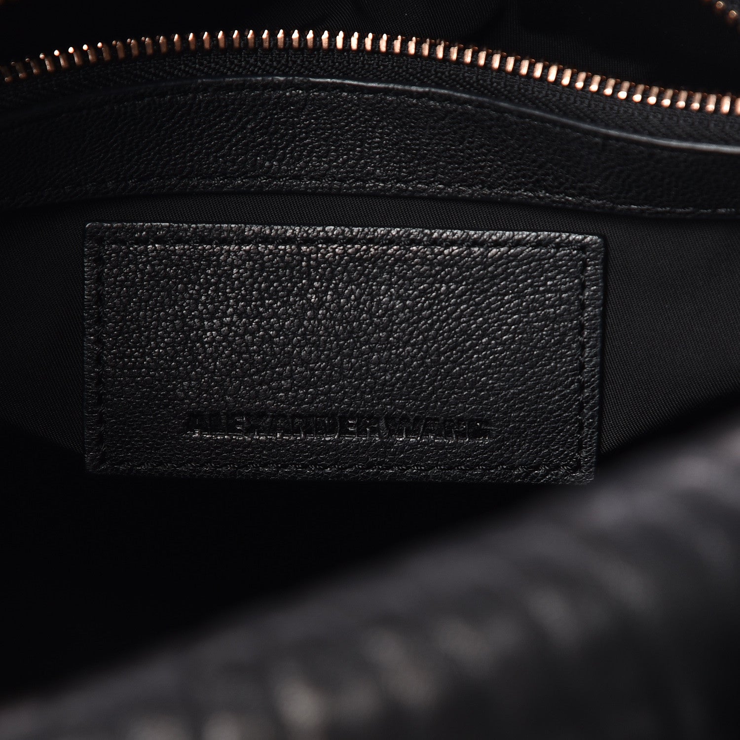 Alexander Wang Pebbled Lambskin Rocco Black Rose Gold Hardware 7 of 15