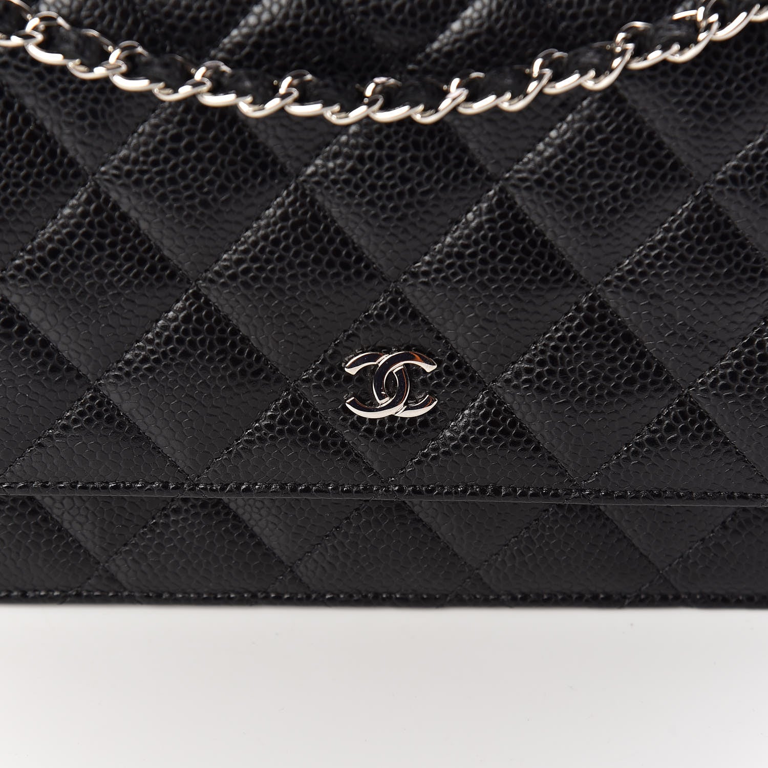 Chanel Caviar Quilted Wallet On Chain WOC Black 11 of 12
