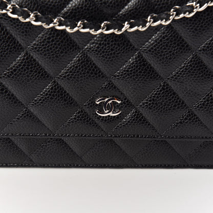 Chanel Caviar Quilted Wallet On Chain WOC Black 11 of 12