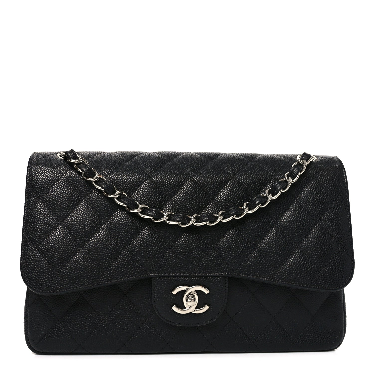 Chanel Caviar Quilted Jumbo Double Flap Black 1 of 11