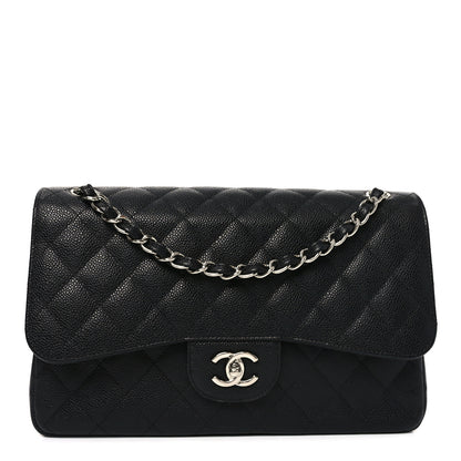 Chanel Caviar Quilted Jumbo Double Flap Black 1 of 11