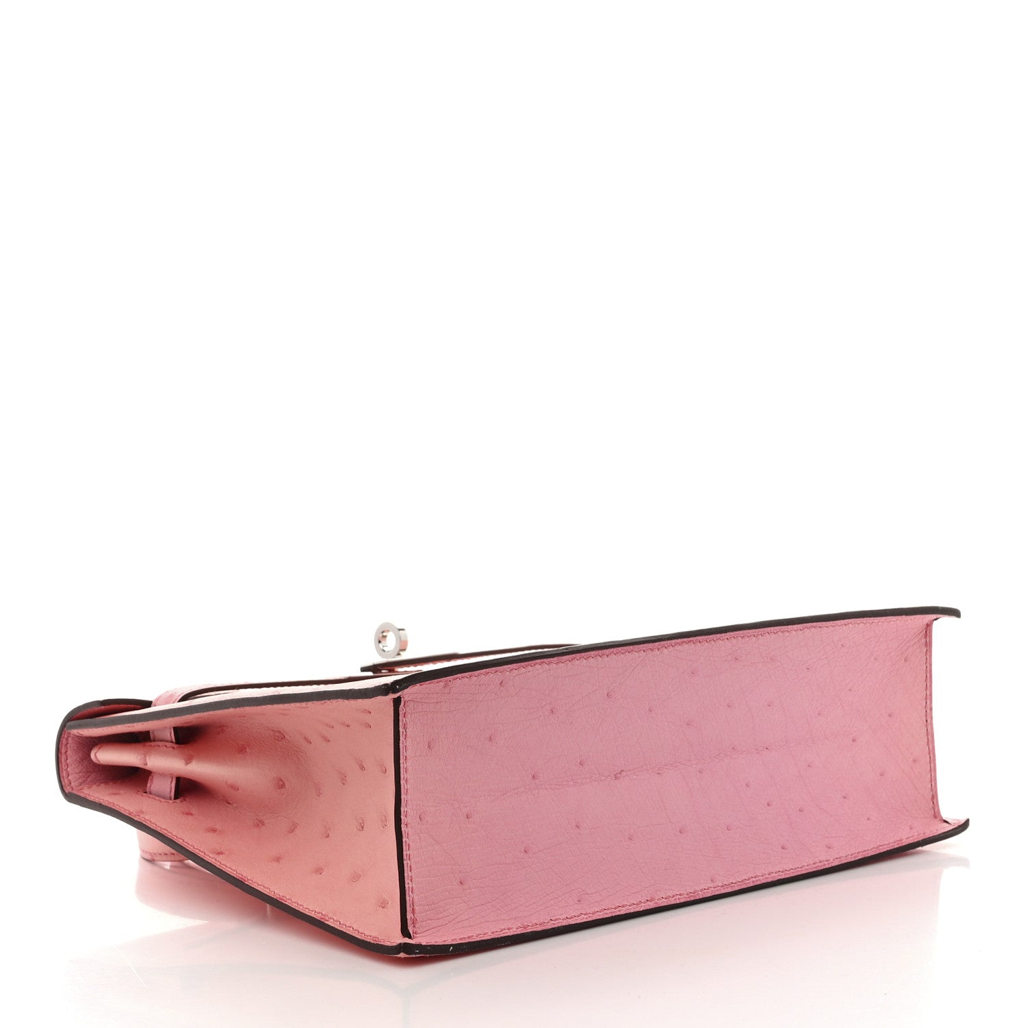Hermes Ostrich Kelly Danse II Belt Bag Rose Bubblegum 4 of 12