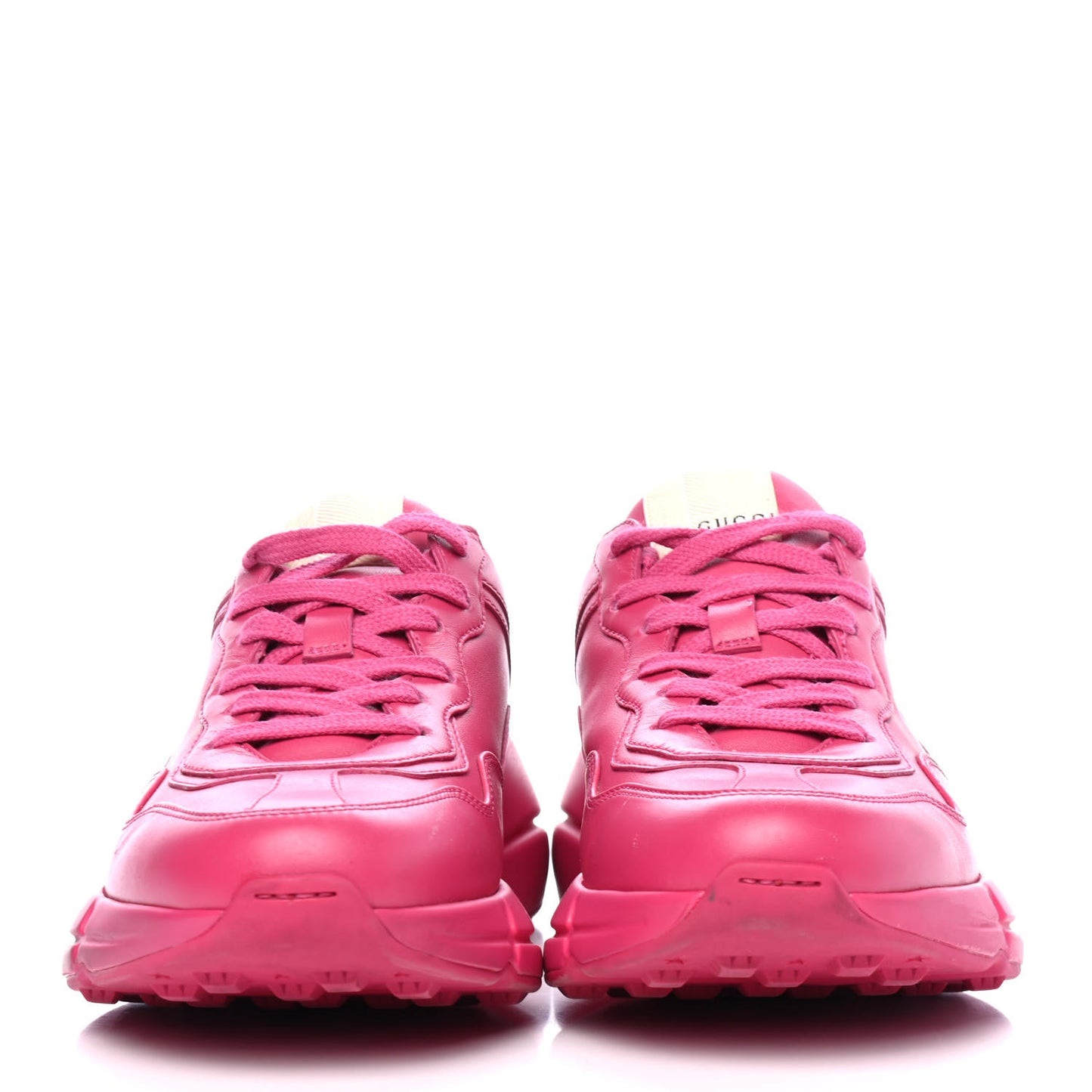 Calfskin Logo Womens Rhyton Sneakers 38.5 Box Pink