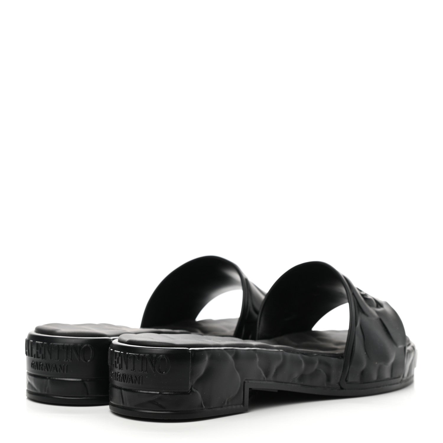 Valentino Garavani Rubber Atelier 03 Rose Edition 25/40mm Platform Slide Sandals 39 Black 4 of 8