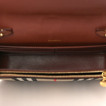 Burberry Grainy Calfskin Vintage Check Hampshire Crossbody Archive Beige Tan 5 of 8