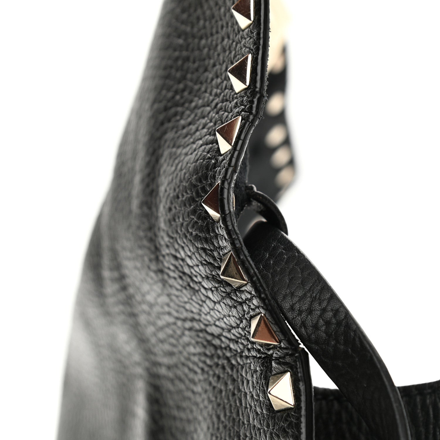 Valentino Garavani Pebbled Calfskin Medium Rockstud Flip Lock Crossbody Bag Black 10 of 12