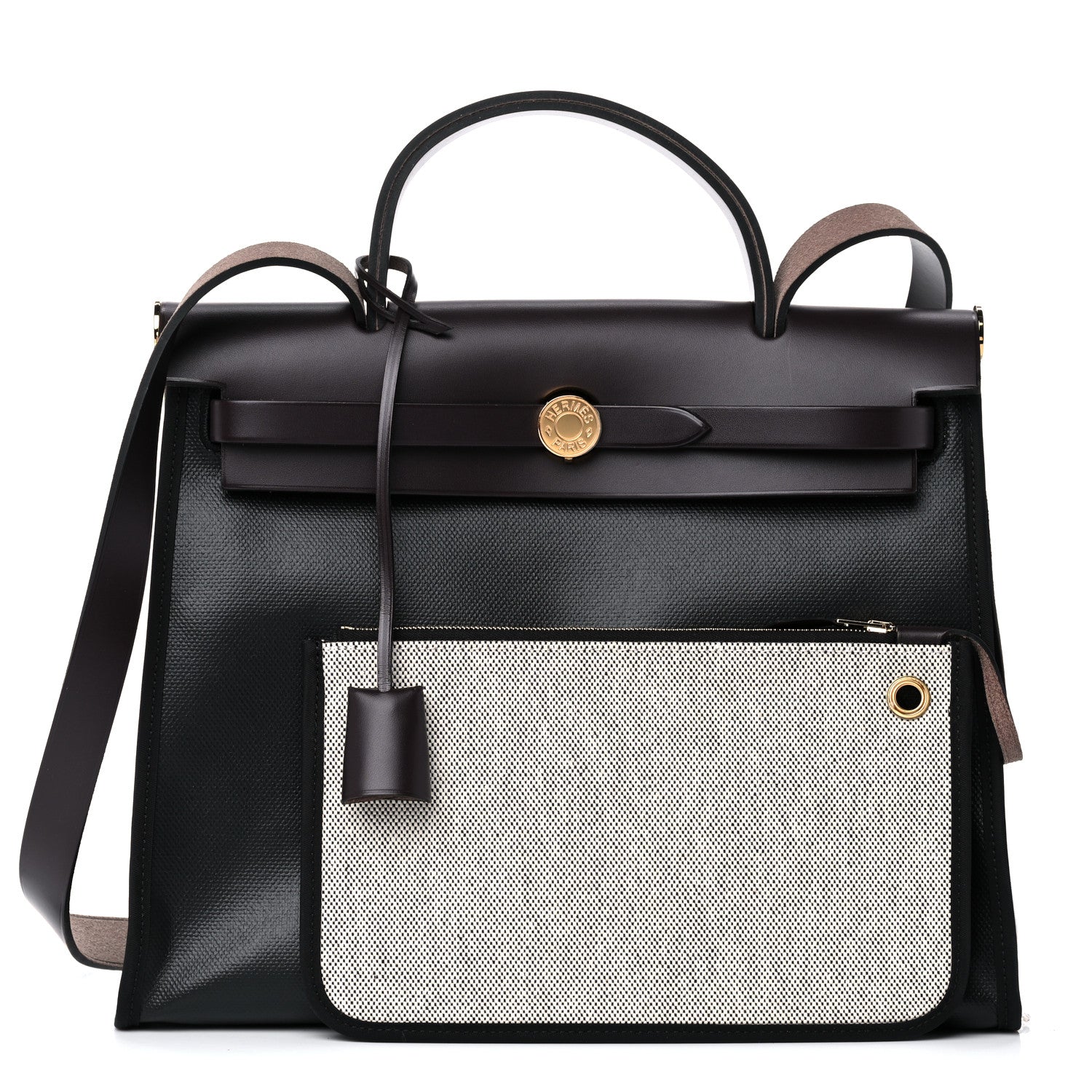 Hermes Toile H Berline Vache Hunter Herbag Zip PM 31 Black Ebene 1 of 9