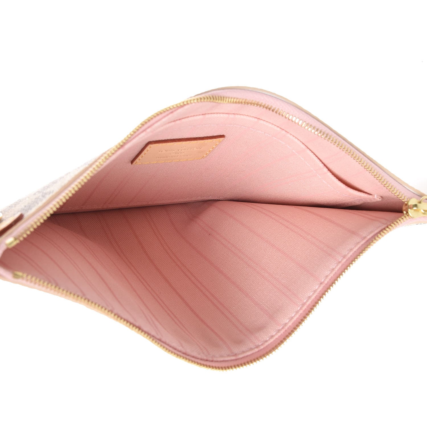 Louis Vuitton Damier Azur Neverfull MM GM Pochette Rose Ballerine 5 of 7