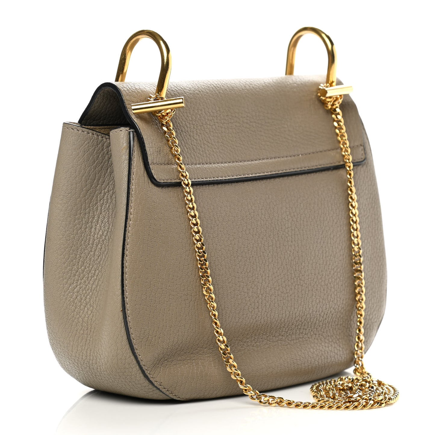 Grained Lambskin Drew Shoulder Bag Motty Grey