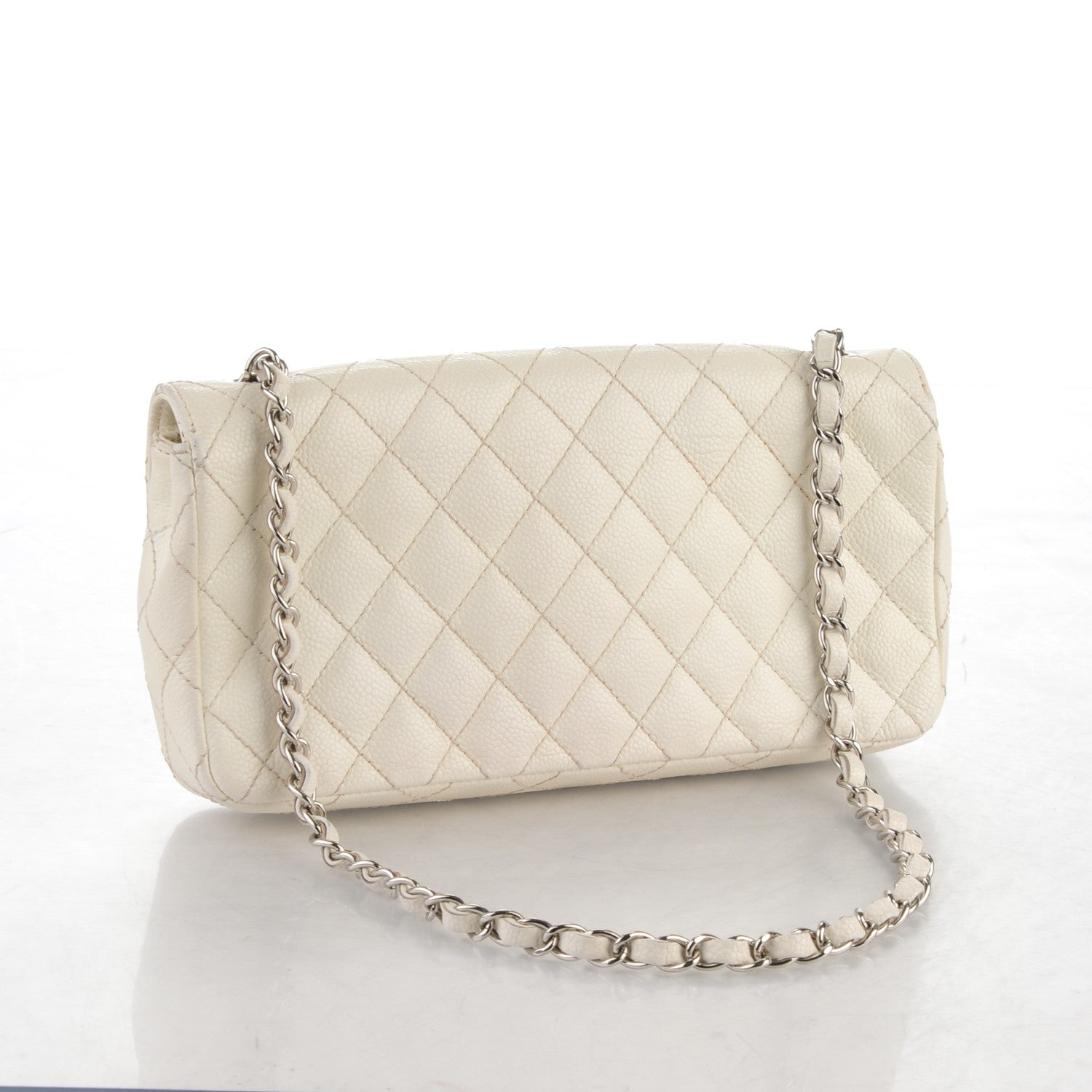 Chanel Caviar Quilted East West Flap White 3 of 7
