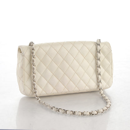 Chanel Caviar Quilted East West Flap White 3 of 7