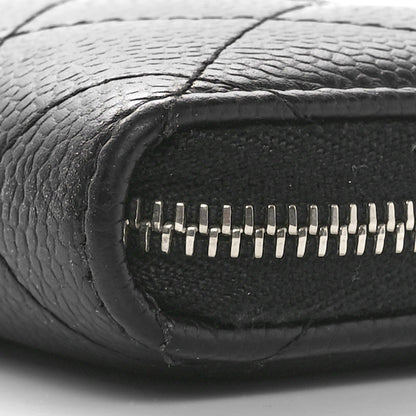 Chanel Caviar Quilted Zip Coin Purse Black 10 of 11