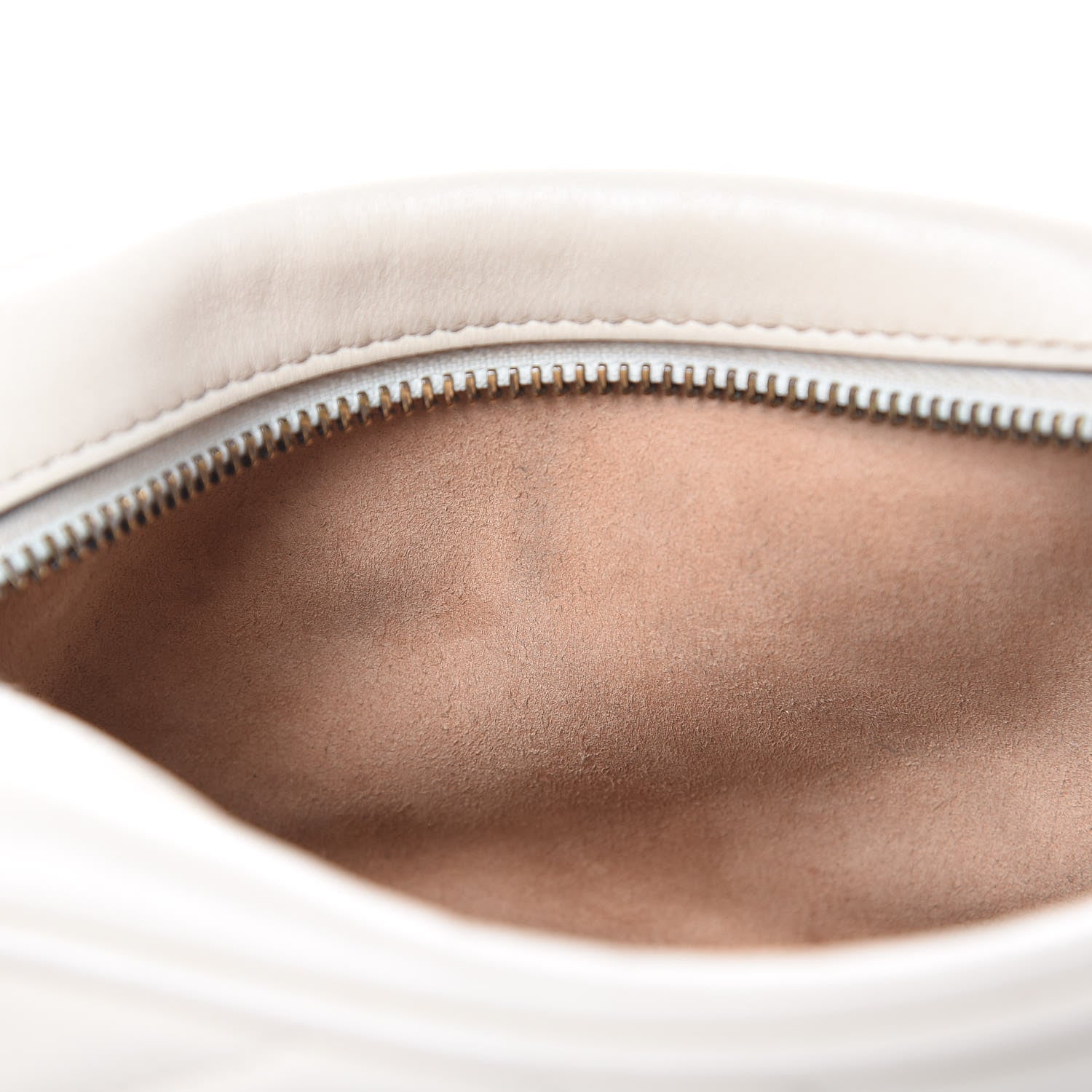 Gucci Calfskin Matelasse Mini GG Marmont Chain Shoulder Bag White 14 of 14