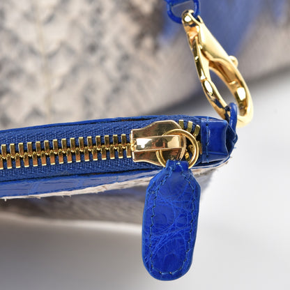 Nancy Gonzalez Python Crocodile Small Erica Shopper Tote Cobalt 14 of 16