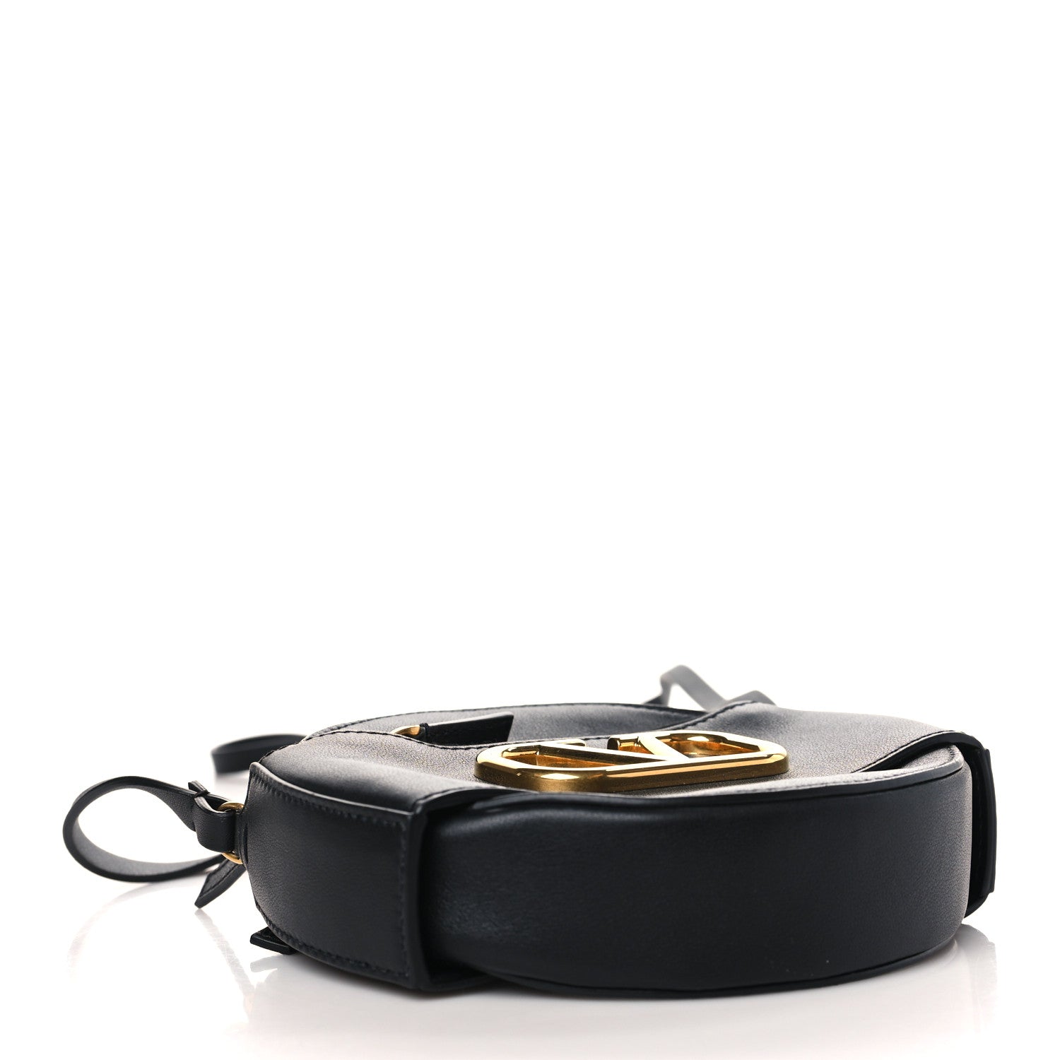 Valentino Garavani Calfskin VLogo Round Crossbody Bag Black 4 of 8