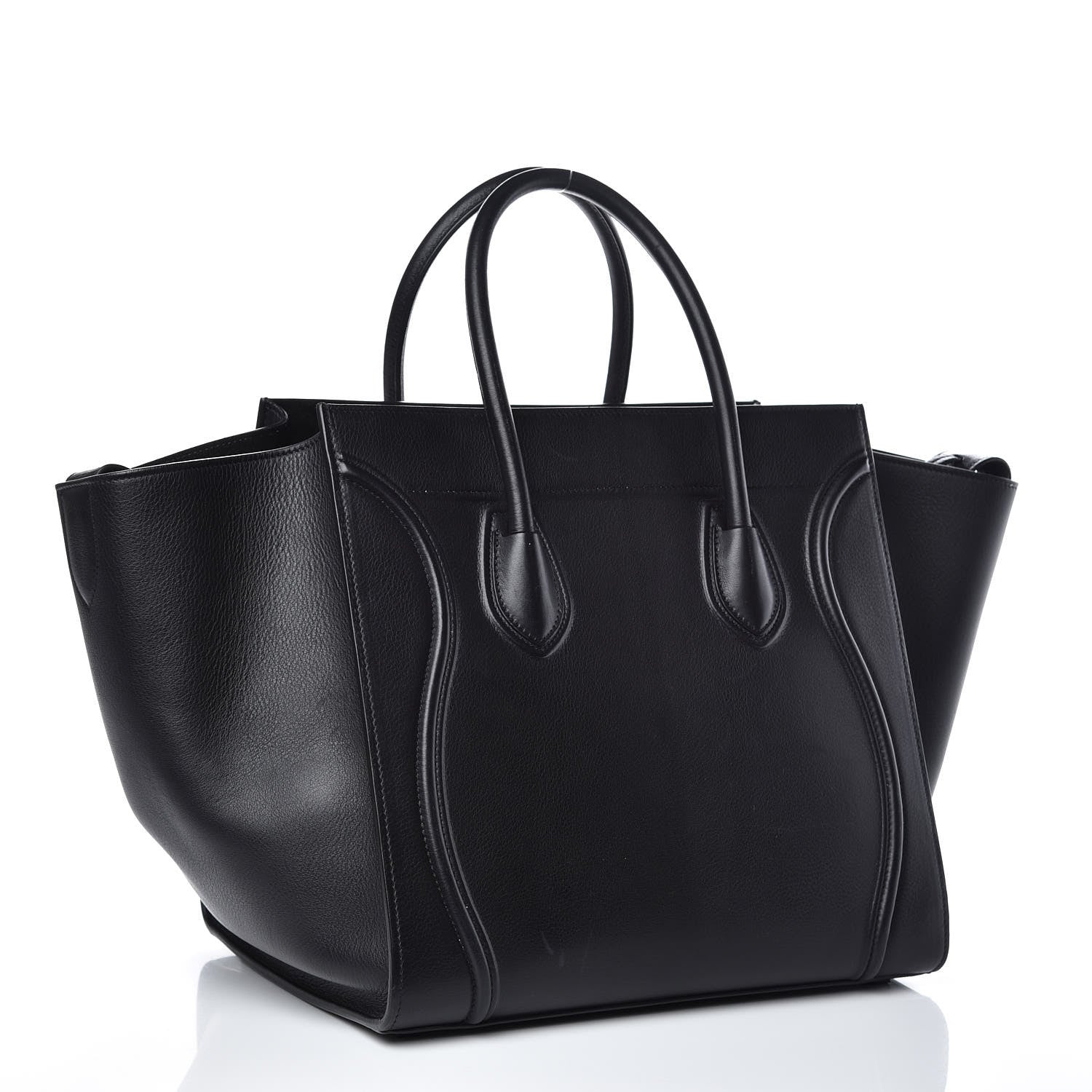 Celine Supple Calfskin Medium Phantom Luggage Black 3 of 11